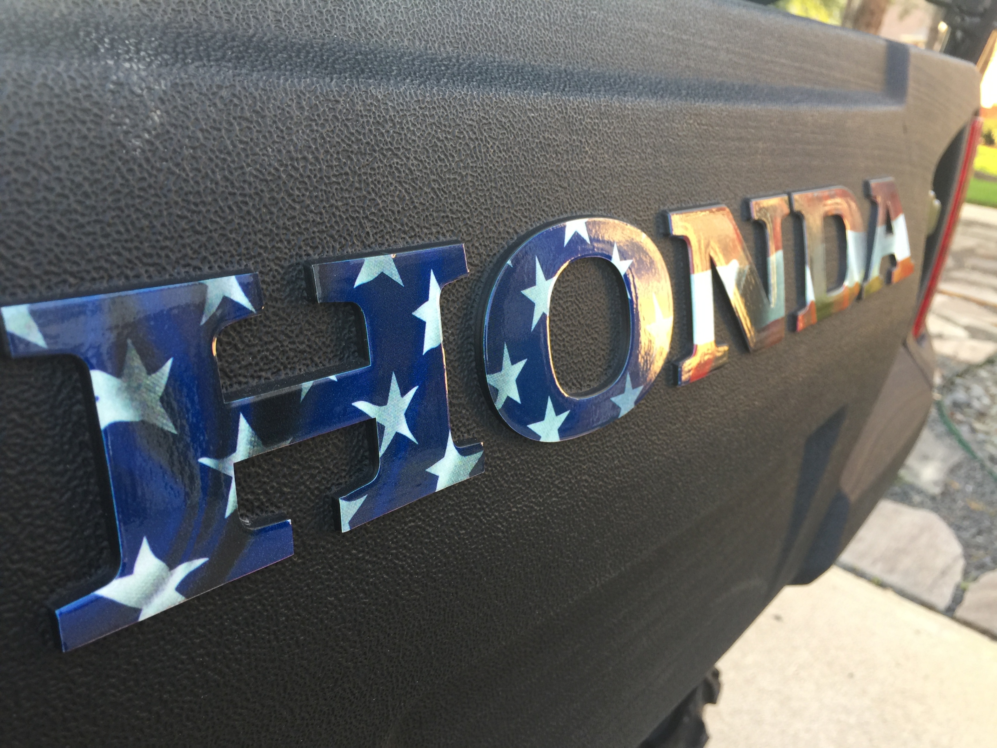 16 17 18 19 Honda Pioneer 1000-3 3 Seater Tailgate Lettering Gloss Yellow
